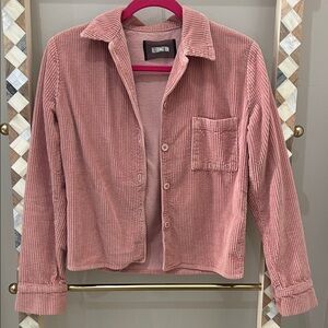 Reformation Pink Corduroy Jacket XS